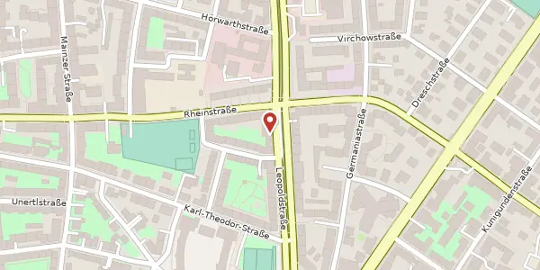 Karte der Umgebung von Leopoldstr. 109, 80802 München