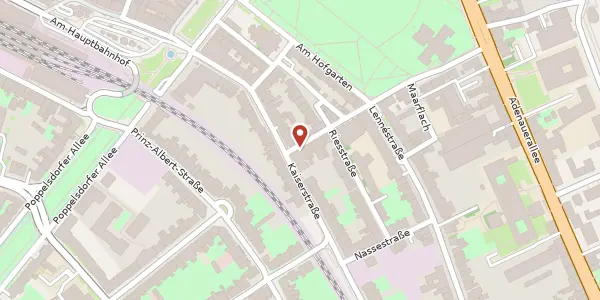 Karte der Umgebung von Fritz-Tillmann-Straße 13, 53113 Bonn