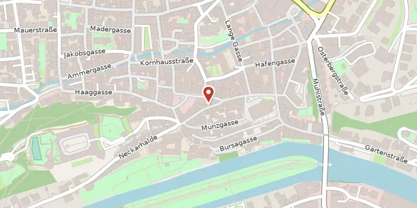 Karte der Umgebung von Kronenstraße 17, 72070 Tübingen