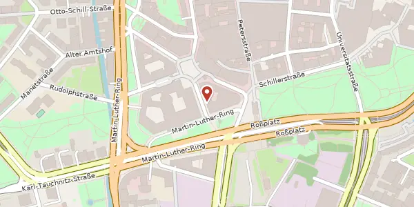 Karte der Umgebung von Hugo-Licht-Straße 3, 04109 Leipzig