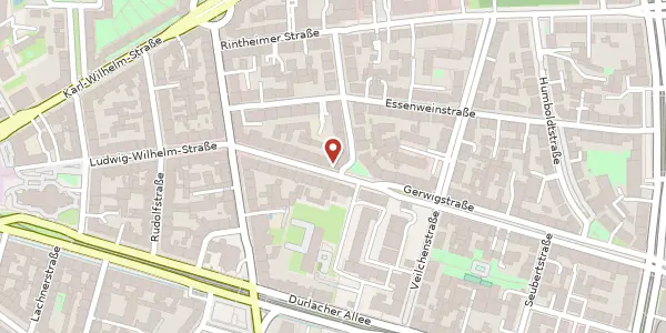 Karte der Umgebung von Gerwigstraße 15, 76131 Karlsruhe