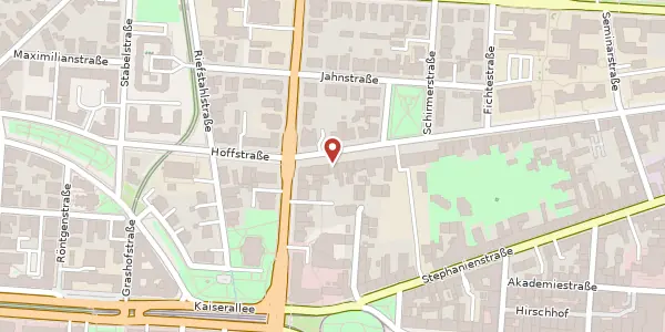 Karte der Umgebung von Bismarckstraße 79, 76133 Karlsruhe