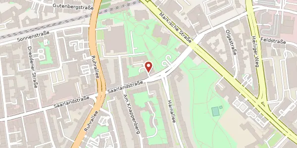 Karte der Umgebung von Saarlandstr. 23, 44139 Dortmund