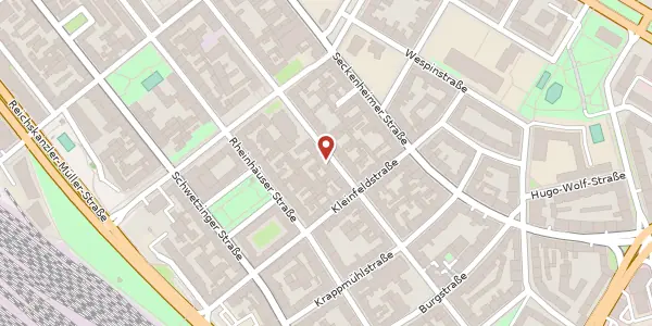 Karte der Umgebung von Augartenstr. 70, 68165 Mannheim