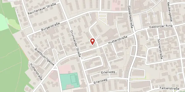 Karte der Umgebung von Hüttenstr. 20, 87600 Kaufbeuren