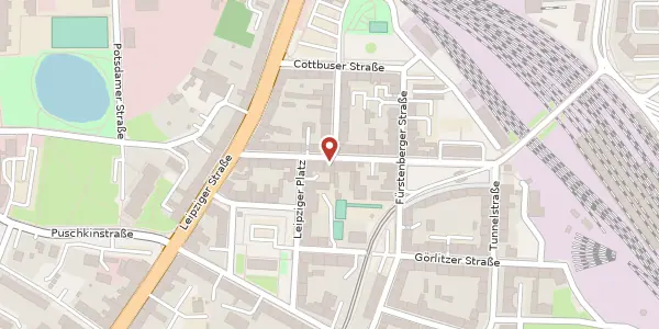 Karte der Umgebung von Dresdener Straße 6, 15232 Frankfurt (Oder)