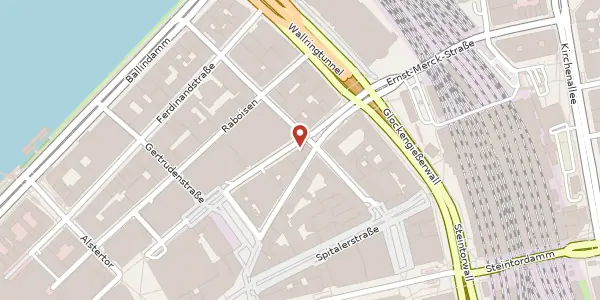 Karte der Umgebung von Rosenstraße 3, 20095 Hamburg