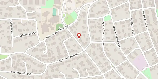 Karte der Umgebung von Vogesenallee 48, 75173 Pforzheim