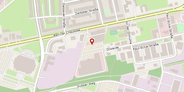 Karte der Umgebung von Berliner Chaussee 48, 39114 Magdeburg