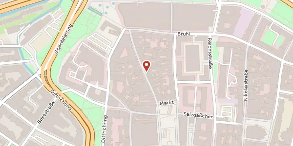 Karte der Umgebung von Hainstraße 10, 04109 Leipzig