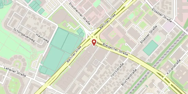 Karte der Umgebung von Breisacherstraße 153, 79110 Freiburg im Breisgau