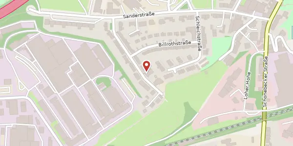 Karte der Umgebung von Paracelsusstr. 40, 42283 Wuppertal