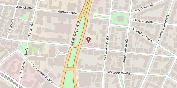 Karte der Umgebung von Kettenhofweg 128, 60325 Frankfurt