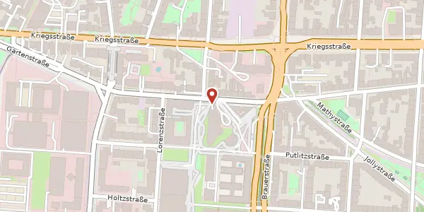 Karte der Umgebung von Gartenstraße 67, 76135 Karlsruhe