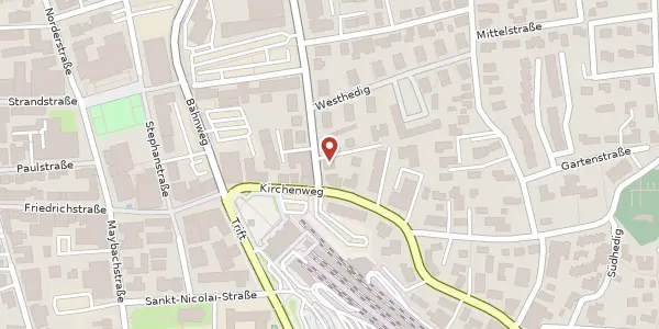 Karte der Umgebung von Kjeirstraße 4, 25980 Sylt OT Westerland