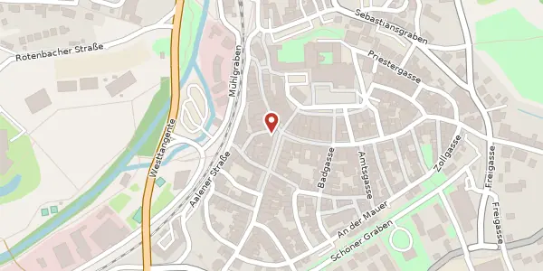 Karte der Umgebung von Marienstraße 2, 73479 Ellwangen (Jagst)