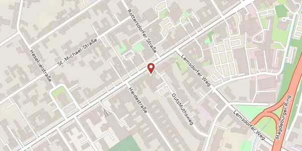 Karte der Umgebung von Halberstädter Str. 115, 39112 Magdeburg