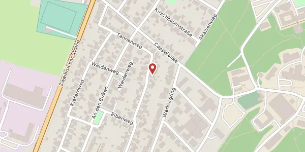 Karte der Umgebung von Buchenweg 11, 66424 Homburg
