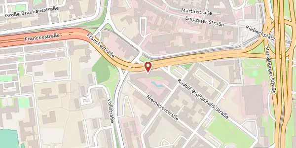 Karte der Umgebung von Franckestr. 15, 06110 Halle (Saale)