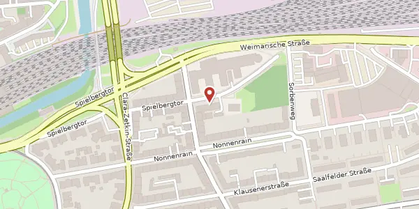 Karte der Umgebung von Spielbergtor 12 d, 99099 Erfurt