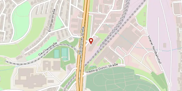Karte der Umgebung von Heilbronner Straße 150, 70191 Stuttgart