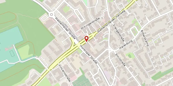 Karte der Umgebung von Wattenscheider Hellweg 83, 44869 Bochum