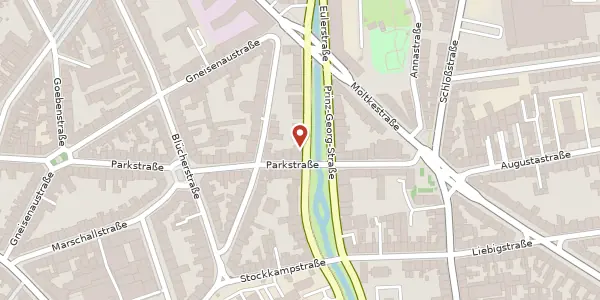 Karte der Umgebung von Prinz-Georg-Str. 19, 40477 Düsseldorf