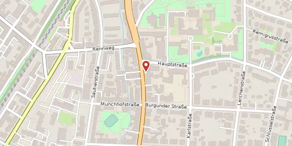 Karte der Umgebung von Habsburgerstraße 65, 79104 Freiburg im Breisgau