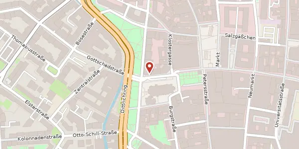 Karte der Umgebung von Thomaskirchhof 20, 04109 Leipzig