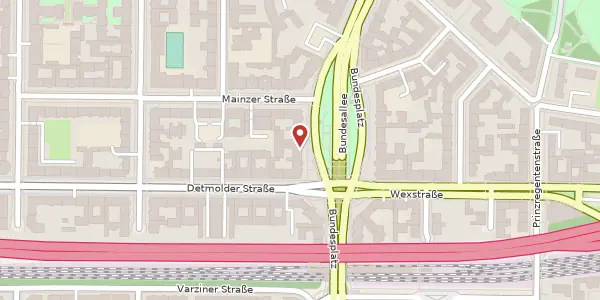 Karte der Umgebung von Bundesplatz 5, 10715 Berlin