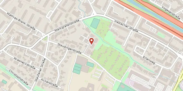 Karte der Umgebung von Charlotte-Wolff-Weg 4, 79115 Freiburg im Breisgau
