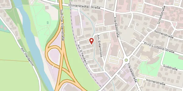 Karte der Umgebung von Am G'haubach 66, 87527 Sonthofen
