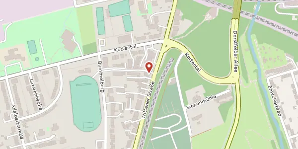 Karte der Umgebung von Wittener Str. 55 a, 44149 Dortmund