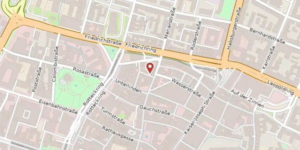 Karte der Umgebung von Gutenbergstraße 2, 79098 Freiburg im Breisgau
