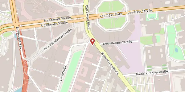 Karte der Umgebung von Potsdamer Platz 10, 10785 Berlin