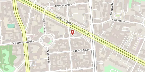 Karte der Umgebung von Schustehrusstraße 10, 10585 Berlin