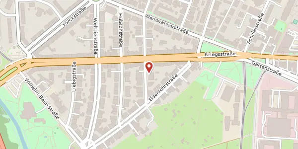 Karte der Umgebung von Bunsenstraße 13, 76135 Karlsruhe