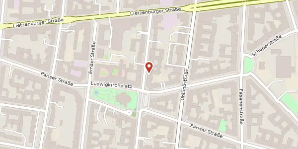 Karte der Umgebung von Pfalzburger Straße 80, 10719 Berlin
