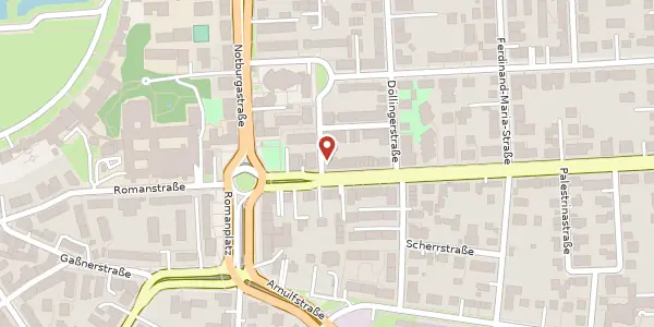 Karte der Umgebung von Romanstr. 77, 80639 München
