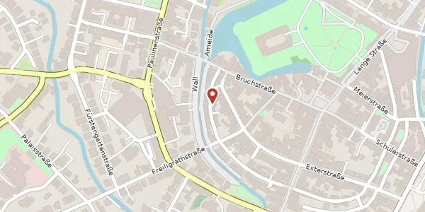 Karte der Umgebung von Bruchmauerstr. 12, 32756 Detmold