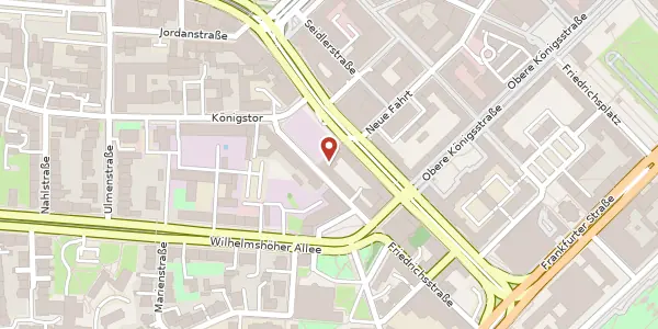 Karte der Umgebung von Friedrichsstraße 11, 34117 Kassel