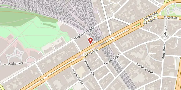 Karte der Umgebung von Hansaring 97, 50670 Köln