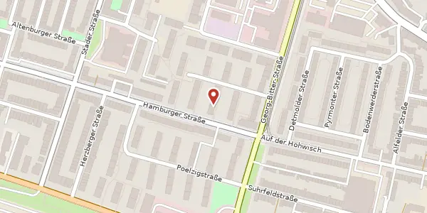 Karte der Umgebung von Hamburger Str. 266 A, 28205 Bremen