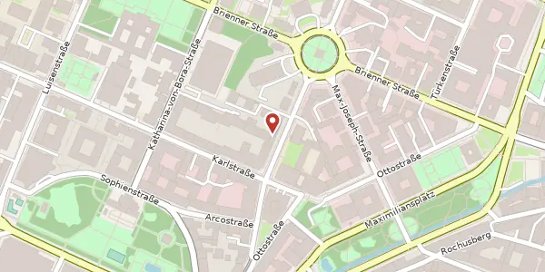 Karte der Umgebung von Barer Str. 7, 80333 München
