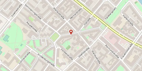 Karte der Umgebung von Feldbergstraße 14, 55118 Mainz