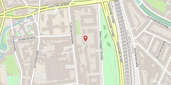 Karte der Umgebung von Marc-Chagall-Str. 174, 40477 Düsseldorf