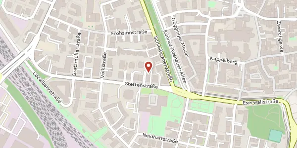 Karte der Umgebung von Stettenstr. 4 - 4 a, 86150 Augsburg