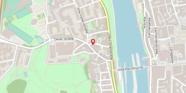 Karte der Umgebung von Zeller Str. 20, 97082 Würzburg