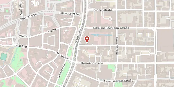Karte der Umgebung von Marktstr. 1, 33602 Bielefeld