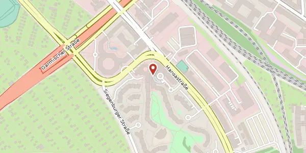 Karte der Umgebung von Landaubogen 1-3, 81373 München